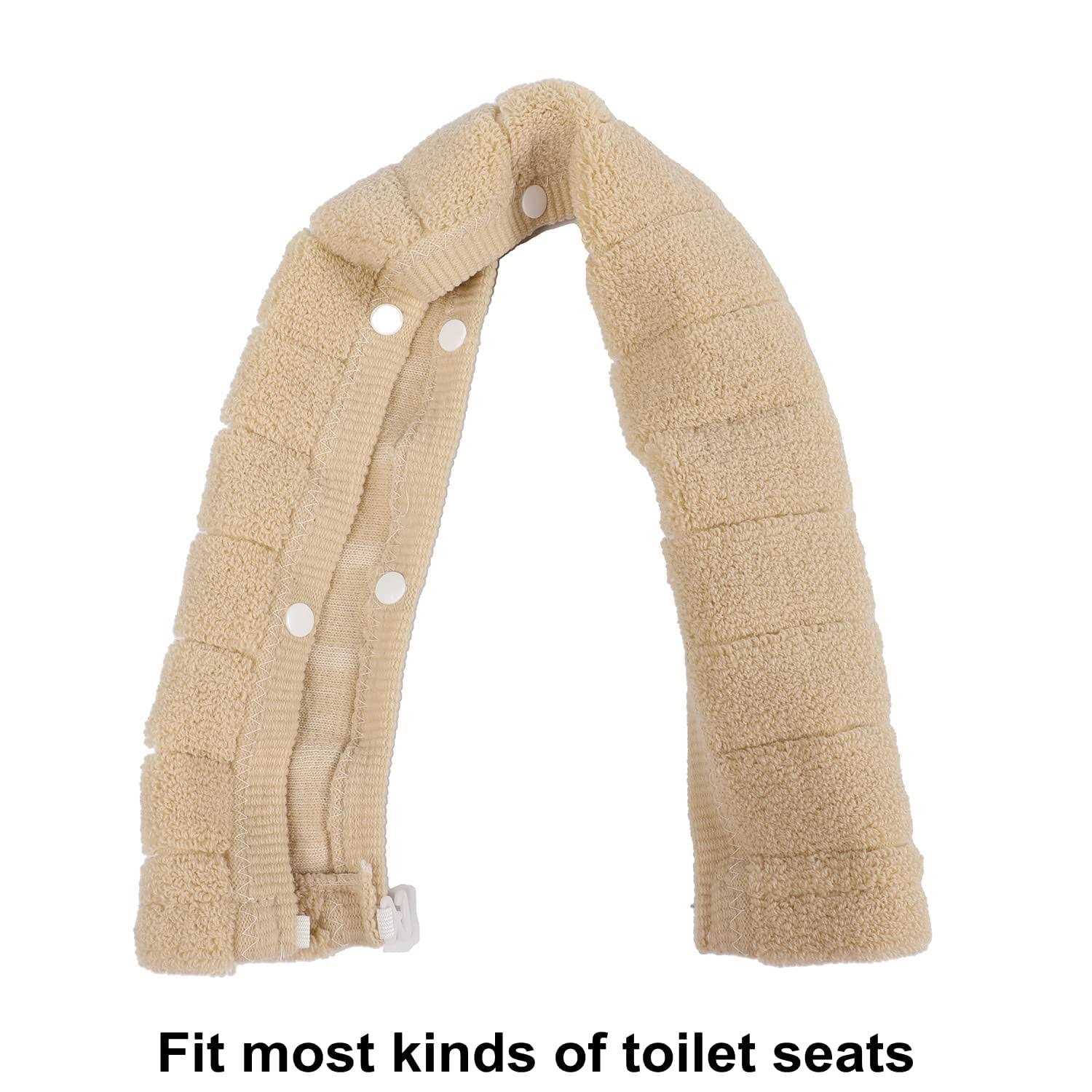 SENOMOR Toilet Seat Cover,Bathroom Soft Thicker Warmer with Snaps Fixed Stretchable Washable Fiber Cloth Toilet Seat Covers Pads Easy Installation& Cleaning - Zenithce
