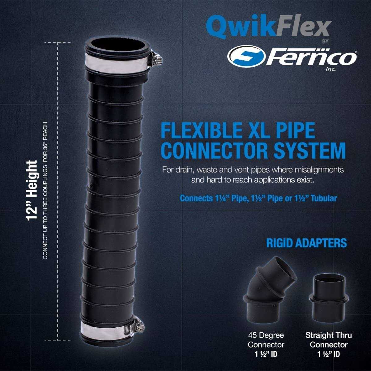 Fernco QwikCamp RV and Camper Sewer Waste Plumbing Connection System Kit with Slip Fit Coupling Adapter - Zenithce