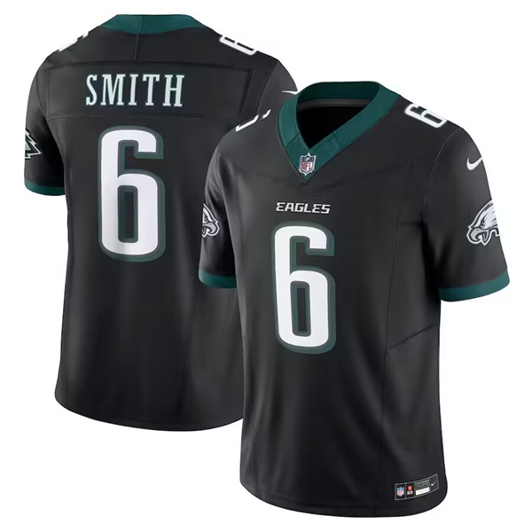 Philadelphia Eagles #6 DeVonta Smith Black Front Special Font F.U.S.E. Limited Stitched Jersey - Zenithce