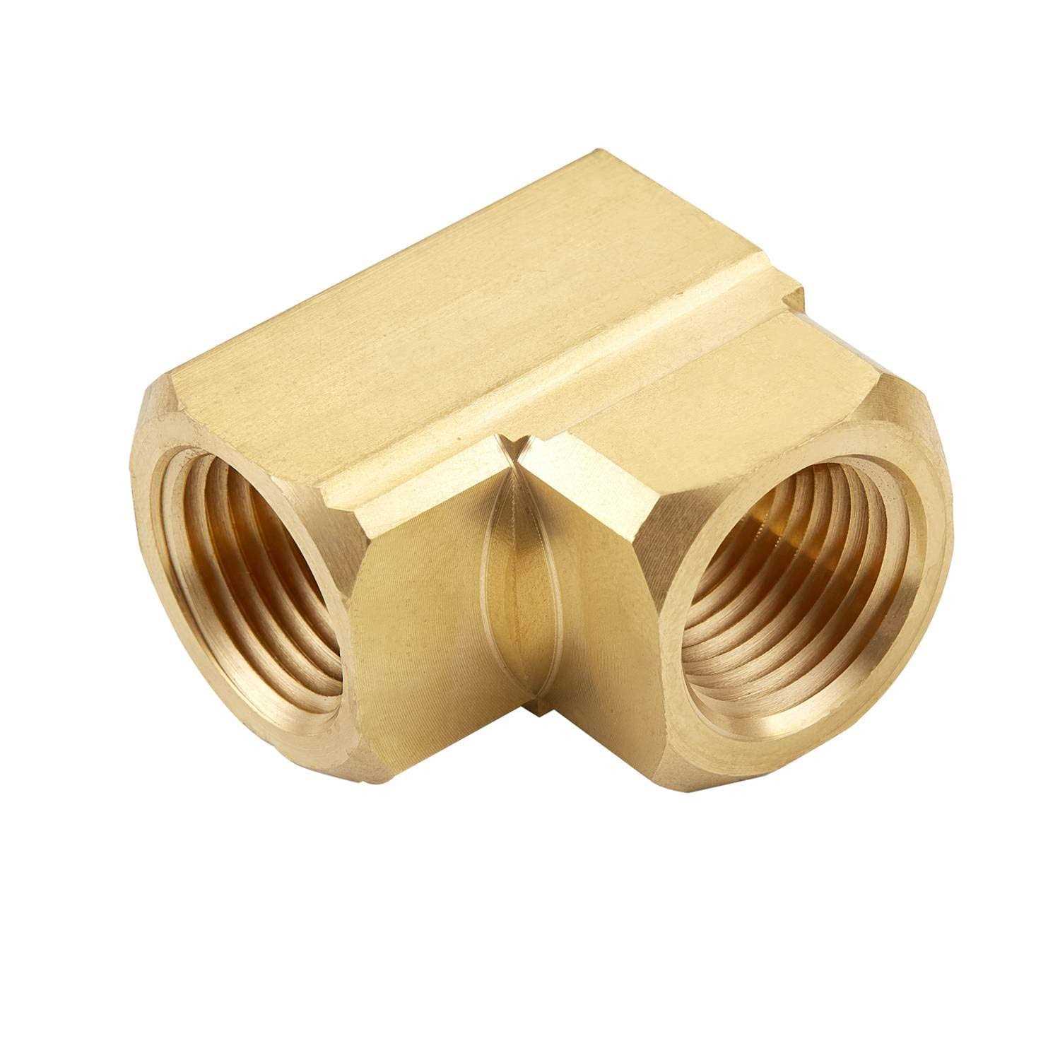 Litorange 2 PCS Metals Brass Pipe Fitting 90 Degree Barstock Street Elbow NPT Male Pipe x NPT Female Pipe - Zenithce