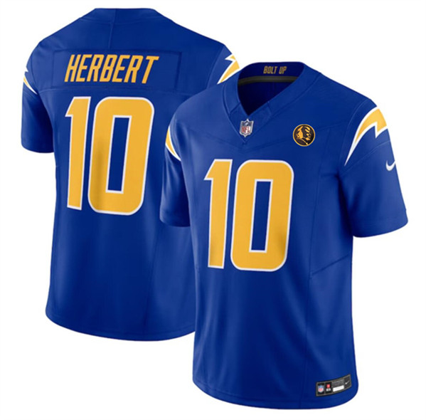 Los Angeles Chargers #10 Justin Herbert Royal 2023 F.U.S.E. With John Madden Patch Vapor Limited Stitched Jersey - Zenithce