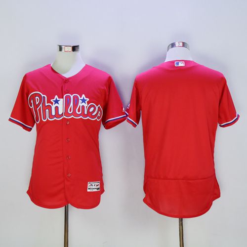 Phillies Blank Red Flexbase Authentic Collection Stitched Jersey - Zenithce