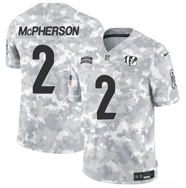 Cincinnati Bengals #2 Evan McPherson Arctic Camo 2024 F.U.S.E. Salute To Service Limited Stitched Jersey - Zenithce