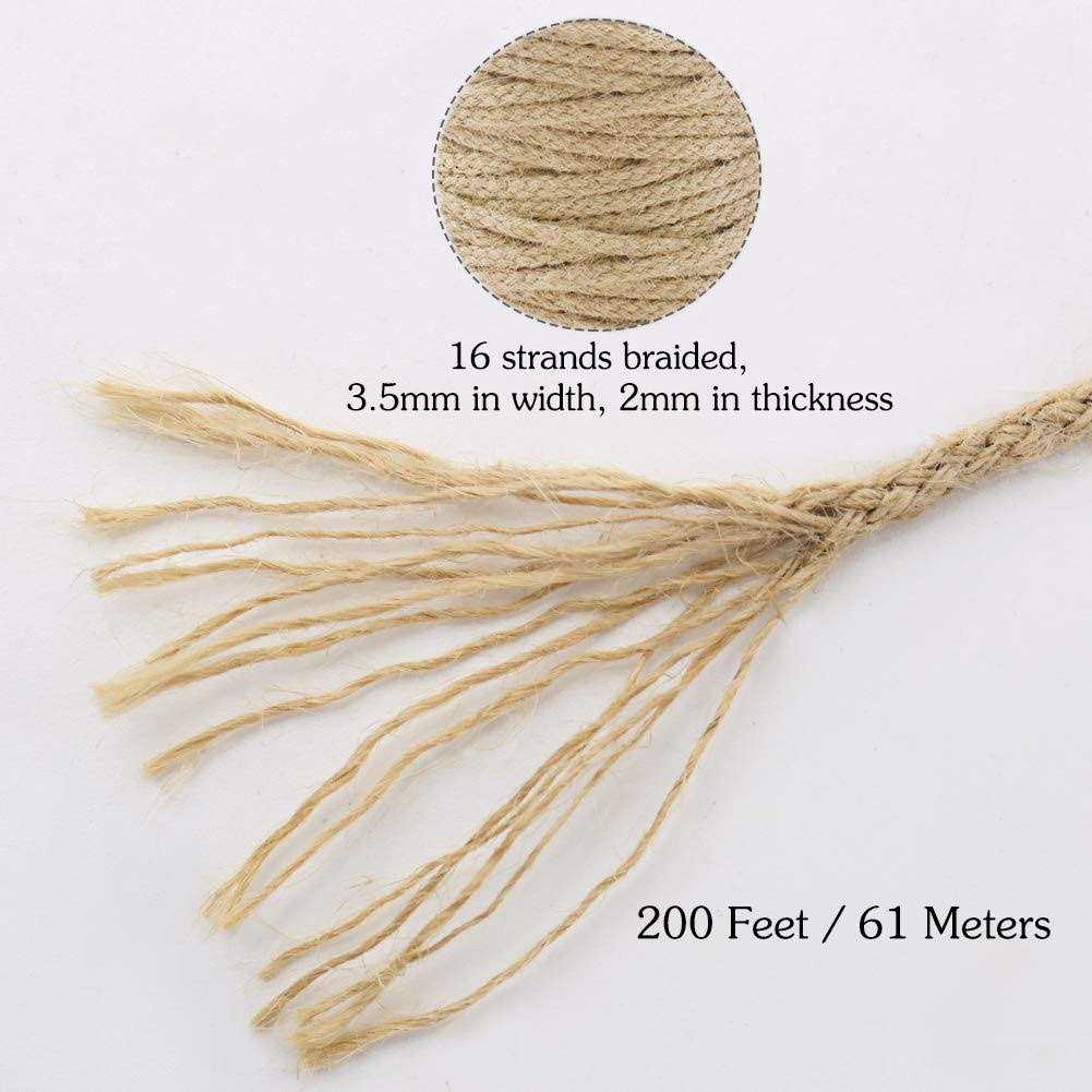 Tenn Well Braided Jute Twine Natural Jute Rope for Artworks and Crafts - Zenithce