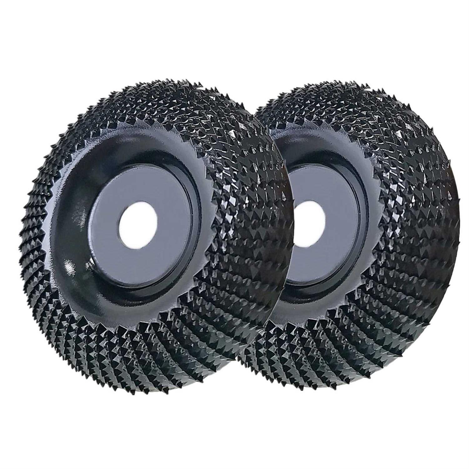 Wood Carving Disc Grinder Wheel Disc 4 Inch Wood Shaping Wheel Wood Grinding Shaping Disc for Angle Grinders with 5/8” Arbor - Zenithce