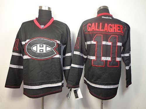Canadiens #11 Brendan Gallagher Black Ice Stitched Jersey - Zenithce