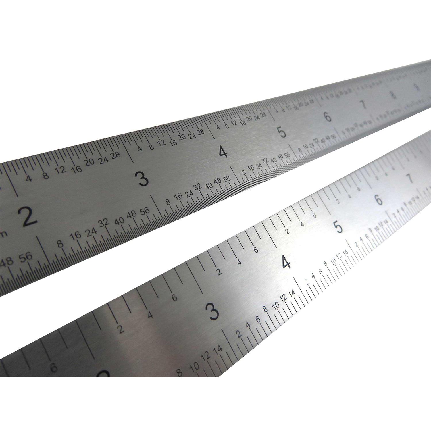 Taytools Rigid Machinist Rule Ruler Hardened Spring Steel 4R Graduations in 1/8, 1/16, 1/32 and 1/64 - Zenithce