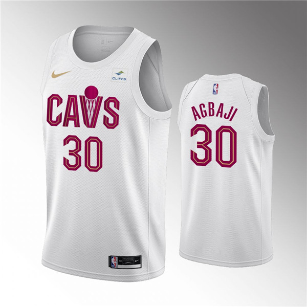 Cleveland Cavaliers #30 Ochai Agbaji White Association Edition Stitched Jersey - Zenithce
