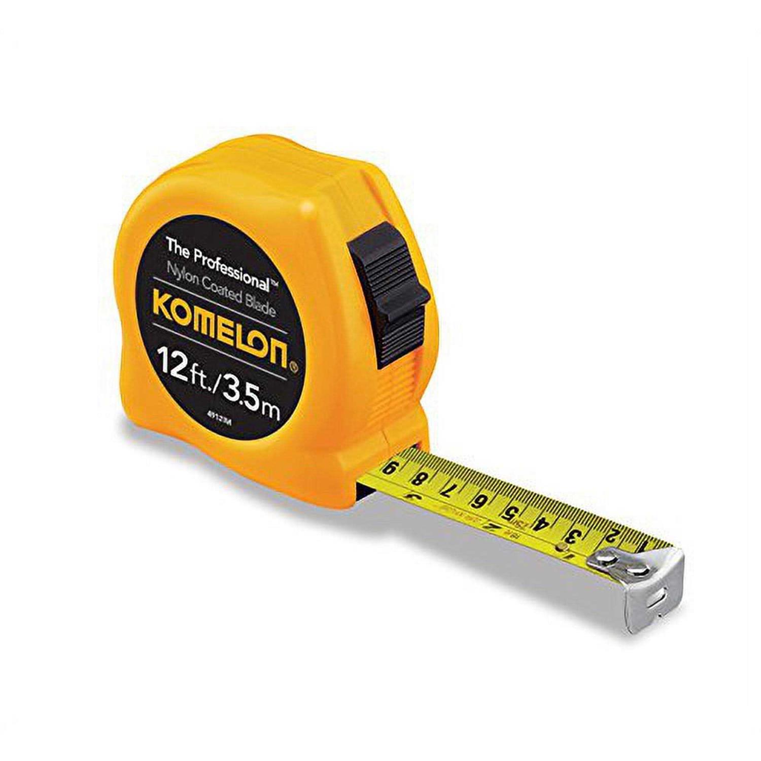 Komelon The Professional 3.5m/12 Ft. Metric/SAE Tape Measure 4912im - Zenithce
