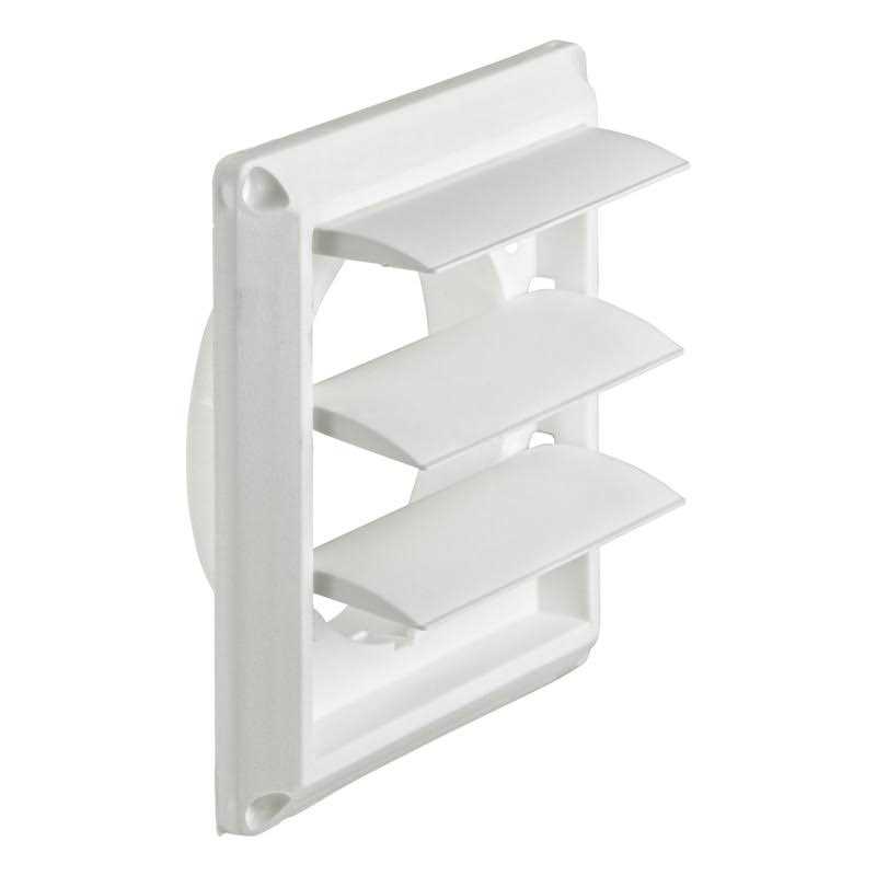 Lambro 143WTP 4-In. White Plastic Under Eave Vent with Weather Damper - Zenithce