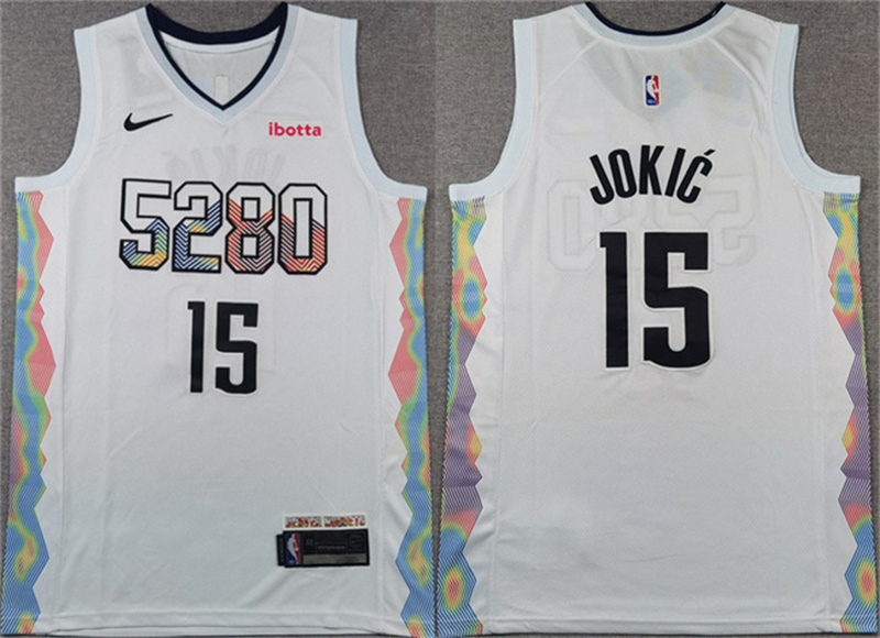 Denver Nuggets #15 Nikola Jokic White 2024 25 City Edition Stitched Jersey - Zenithce