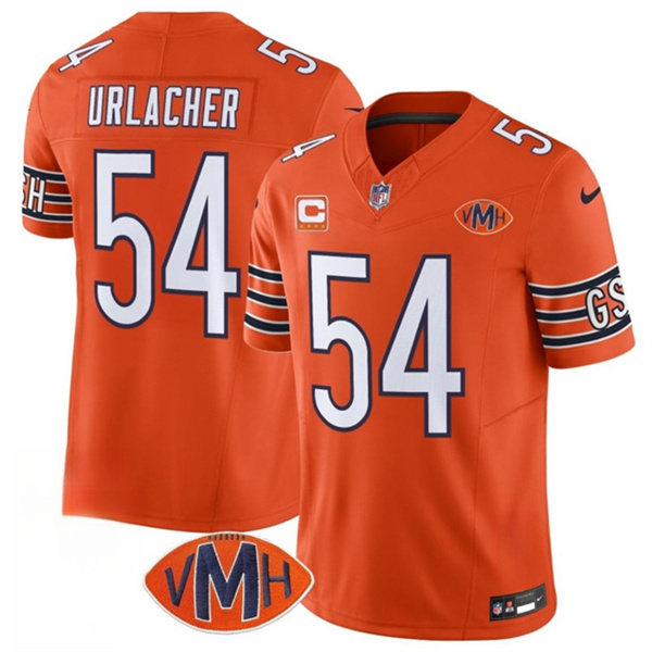 Chicago Bears #54 Brian Urlacher Orange 2025 F.U.S.E. With 4-Star C Patch VMH Patch Vapor Untouchable Limited Football Stitched Jersey - Zenithce