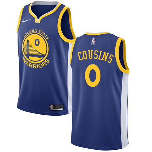 Golden StateWarriors #0 DeMarcus Cousins Blue Swingman Icon Edition Jersey - Zenithce