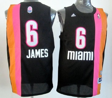 Miami Floridians #6 LeBron James ABA Hardwood Classic Swingman Black No Holes Jersey - Zenithce