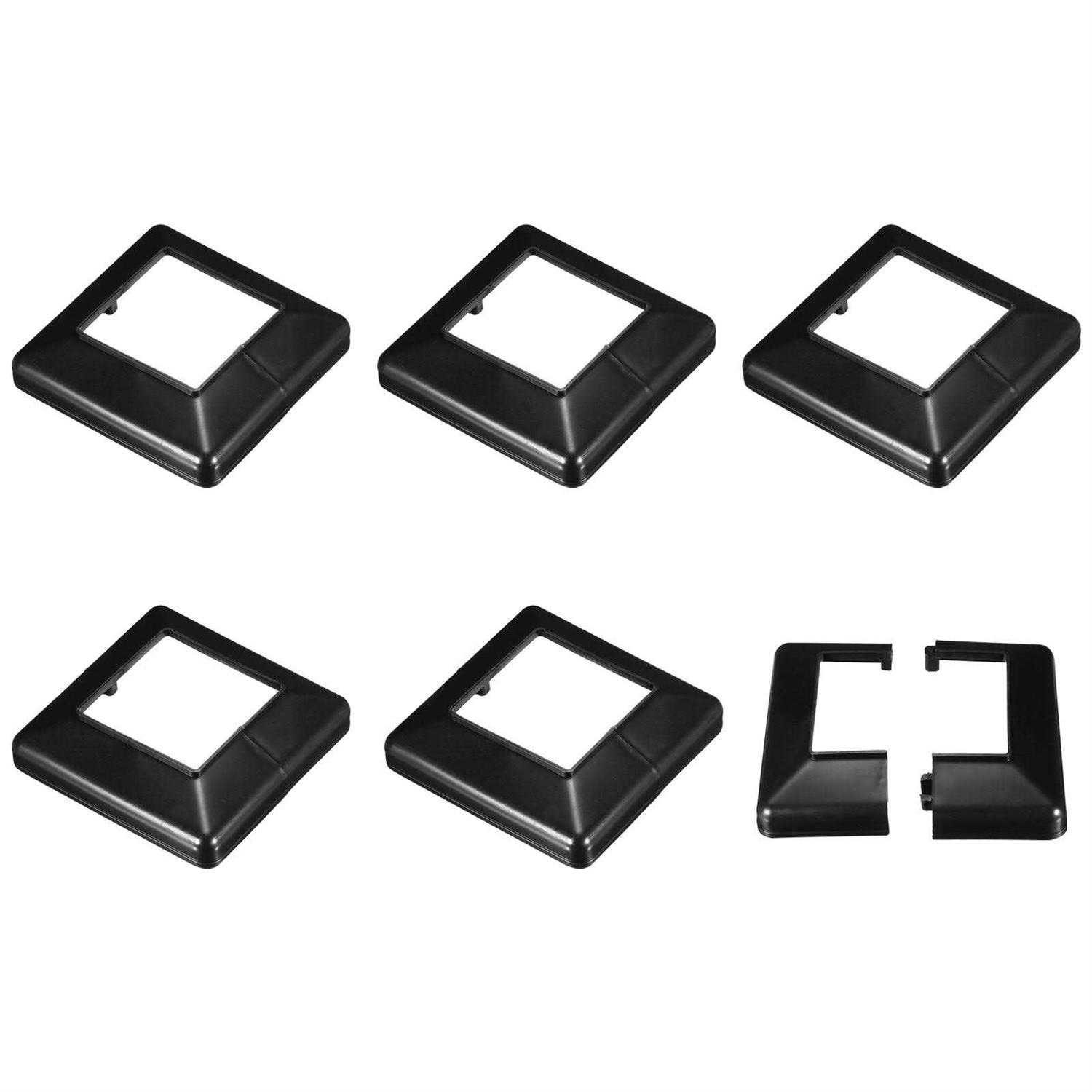 Unique Bargains Deck Post Base Cover 6Pcs Split Style Post Bracket Post Base - Zenithce