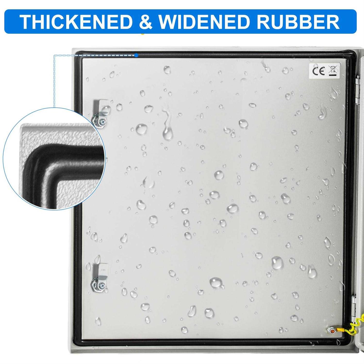VEVOR NEMA Steel Enclosure 12 x 12 x 6” NEMA 4X Steel Electrical Box IP66 Waterproof & Dustproof Outdoor/Indoor Electrical Junction Box DQXJSTCFS30X30X15V0 - Zenithce
