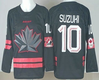 Canada #10 Nick Suzuki Black 2026 Olympics Authentic Jersey - Zenithce
