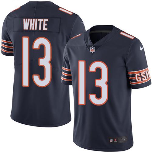 Bears #13 Kevin White Navy Blue Stitched Limited Rush Nike Jersey - Zenithce