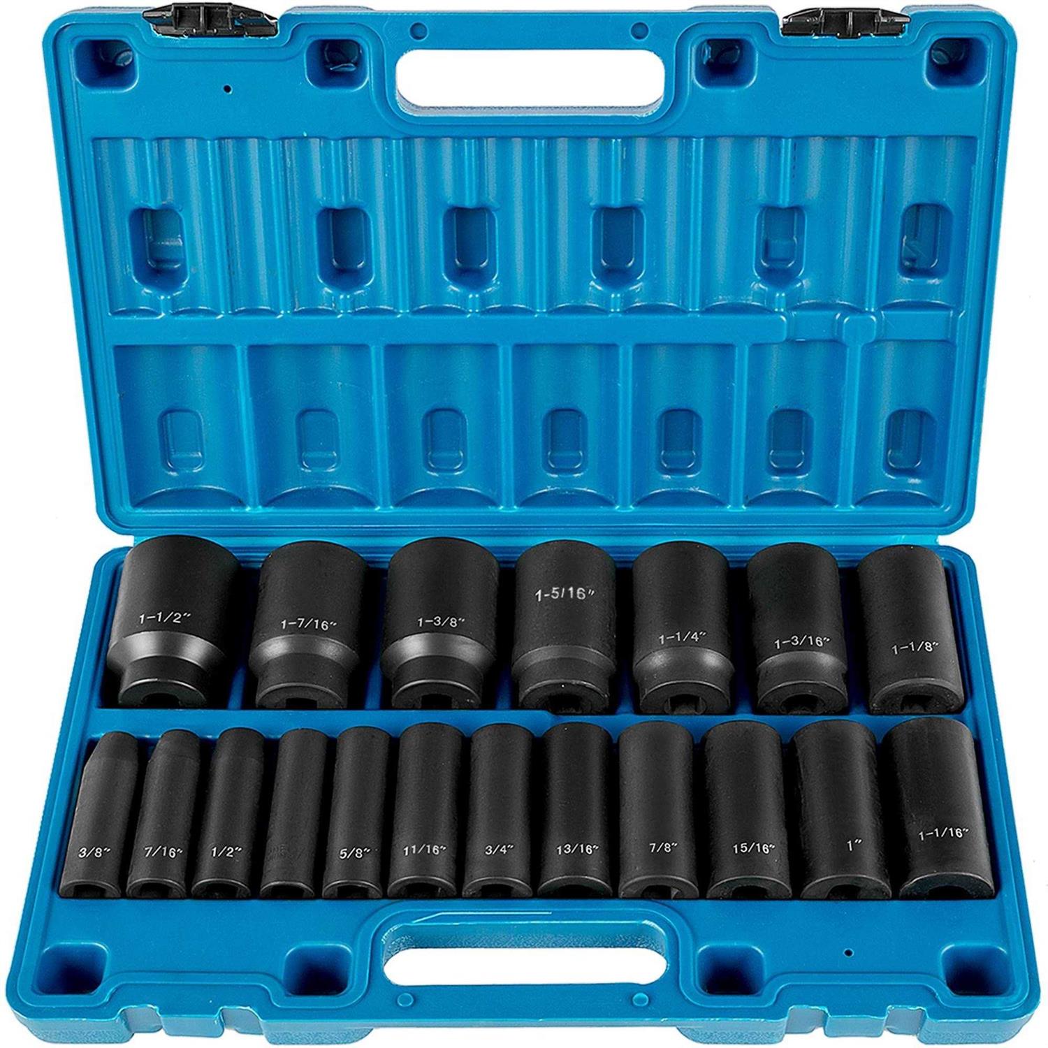 VEVOR Impact Socket Set 1/2 Inches 19 Piece Impact Sockets - Zenithce