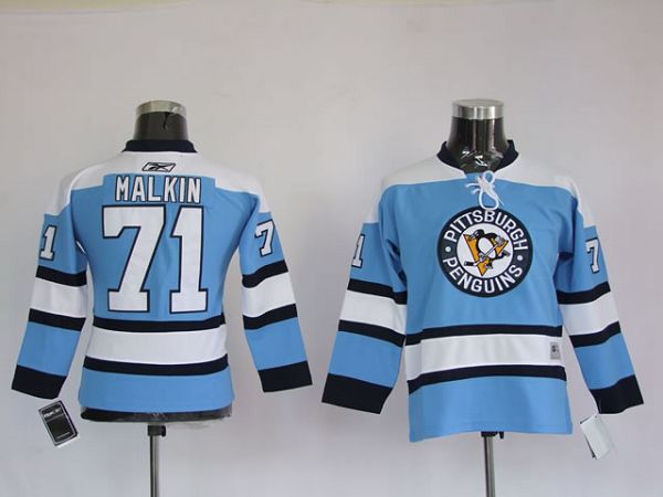 Penguins #71 Evgeni Malkin Stitched Blue Jersey - Zenithce
