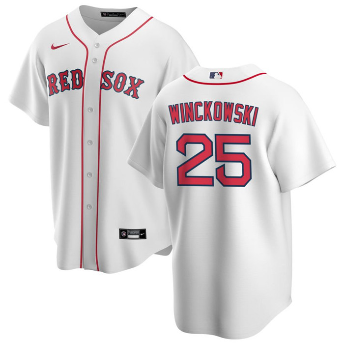 Boston Red Sox #25 Josh Winckowski White Cool Base Stitched Jersey - Zenithce