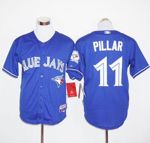 Blue Jays #11 Kevin Pillar Blue Cool Base Stitched Jersey - Zenithce