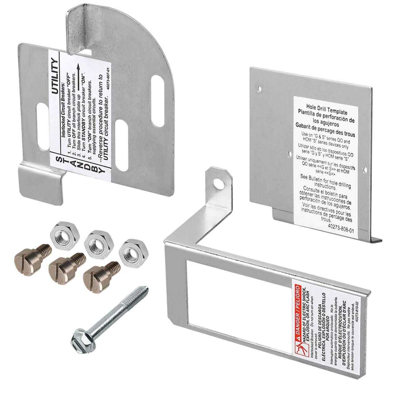 Generator Interlock Kit, HOMCGK2C Homeline Cover Generator and QOM2 Frame Size Main Breaker Interlock Kit - Zenithce