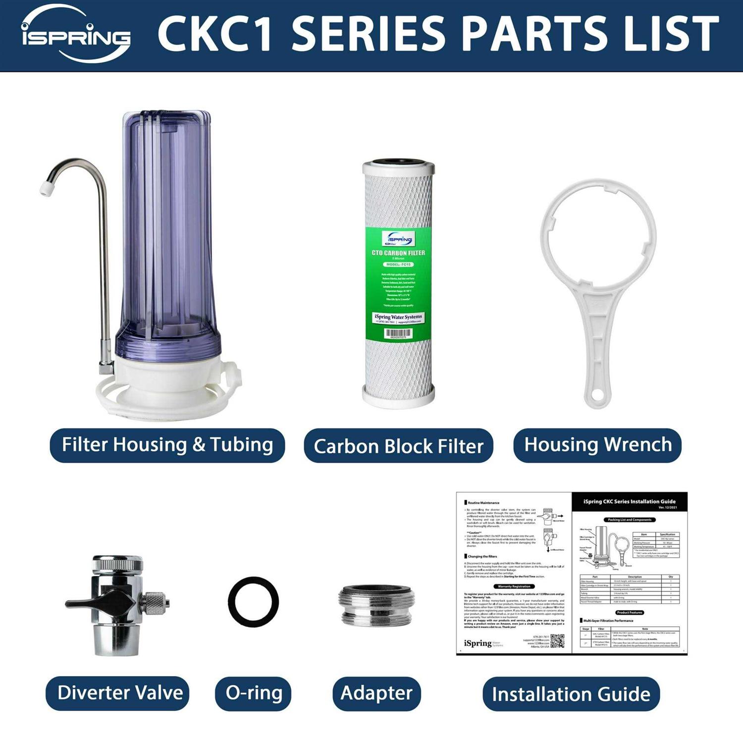iSpring CKC1 Countertop Water Filtration - Zenithce