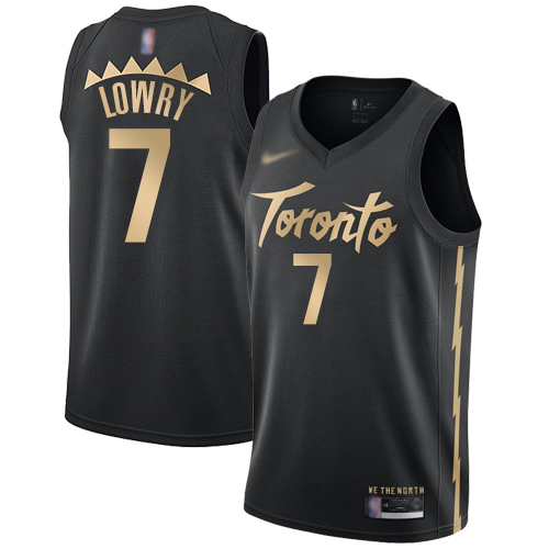 Raptors #7 Kyle Lowry Black Swingman City Edition 2019-20 Jersey - Zenithce