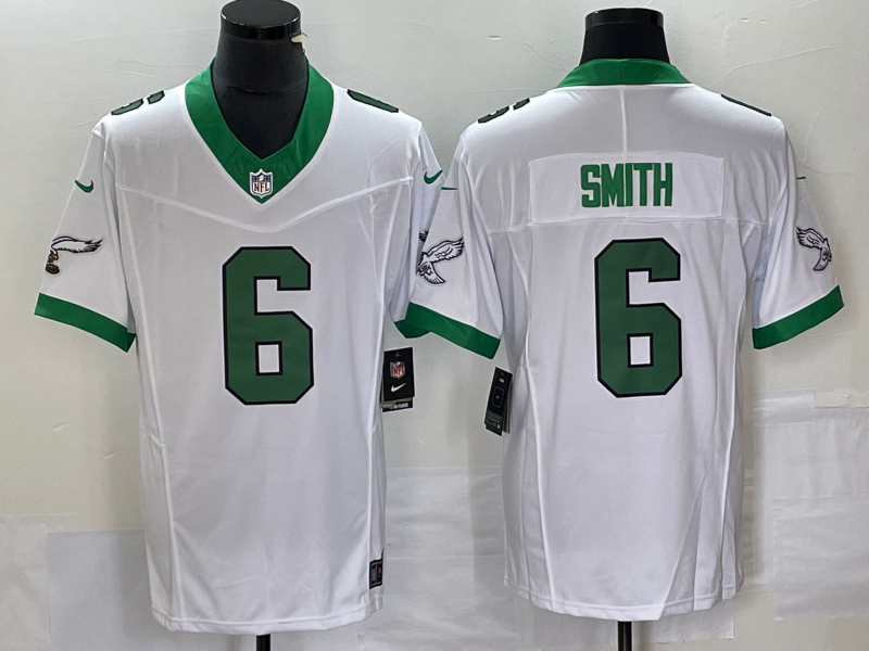Philadelphia Eagles #6 DeVonta Smith White 2023 F.U.S.E. Vapor Untouchable Stitched Jersey - Zenithce