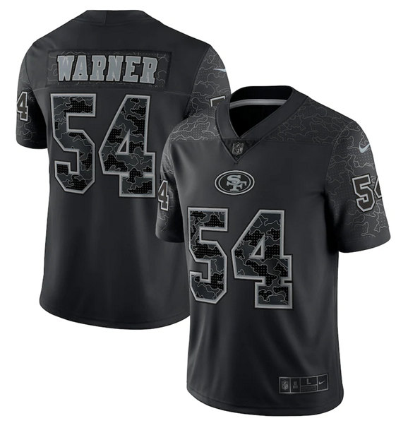 San Francisco 49ers #54 Fred Warner Black Reflective Limited Stitched Football Jersey - Zenithce