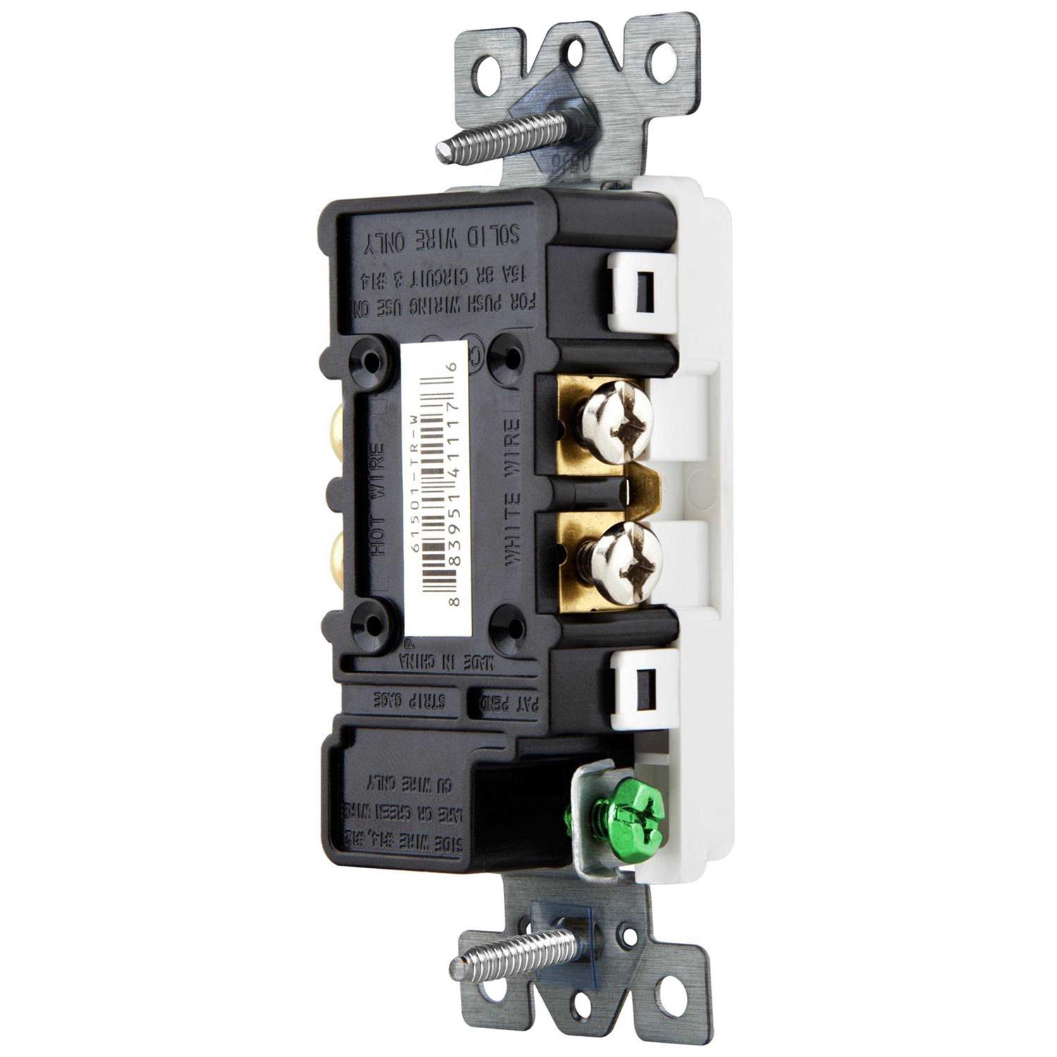 Enerlites Decorator Receptacle Outlet with Wall Plate Tamper-Resistant - Zenithce