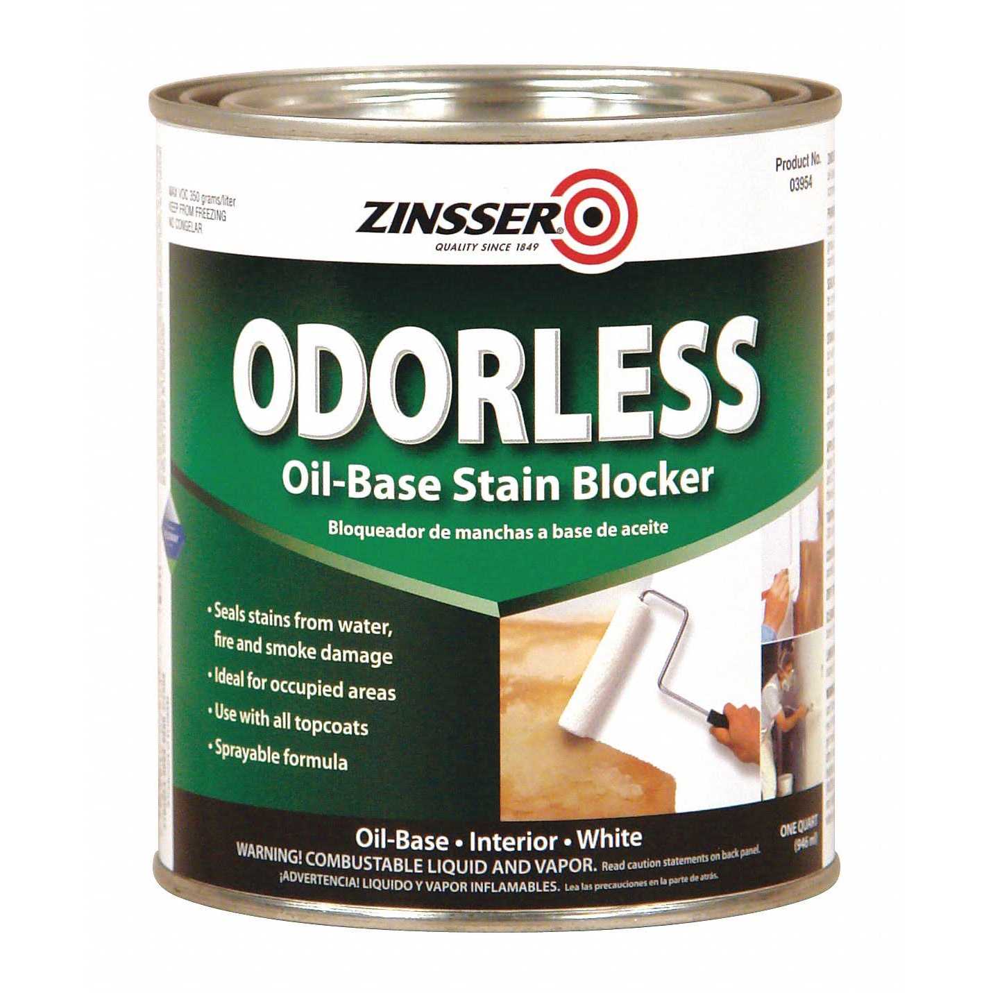 Zinsser 3950 Bulls Eye High Hide Odorless 5 Gallon White - Zenithce