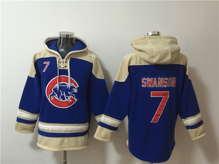Chicago Cubs #7 Dansby Swanson Ageless Must-Have Lace-Up Pullover Hoodie - Zenithce