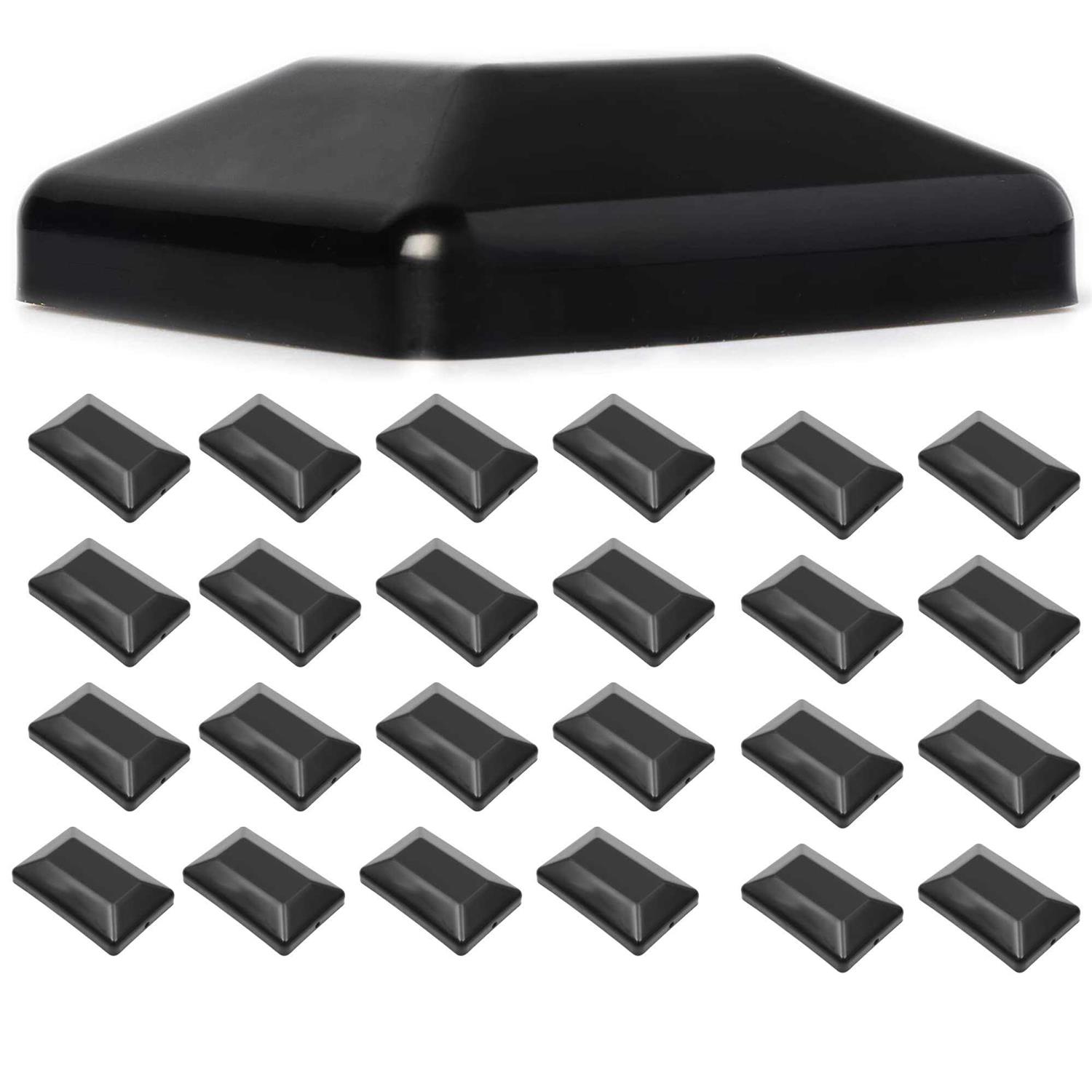 Tongass 4×4 Fence Post caps Made from Black Durable Plastic - Zenithce