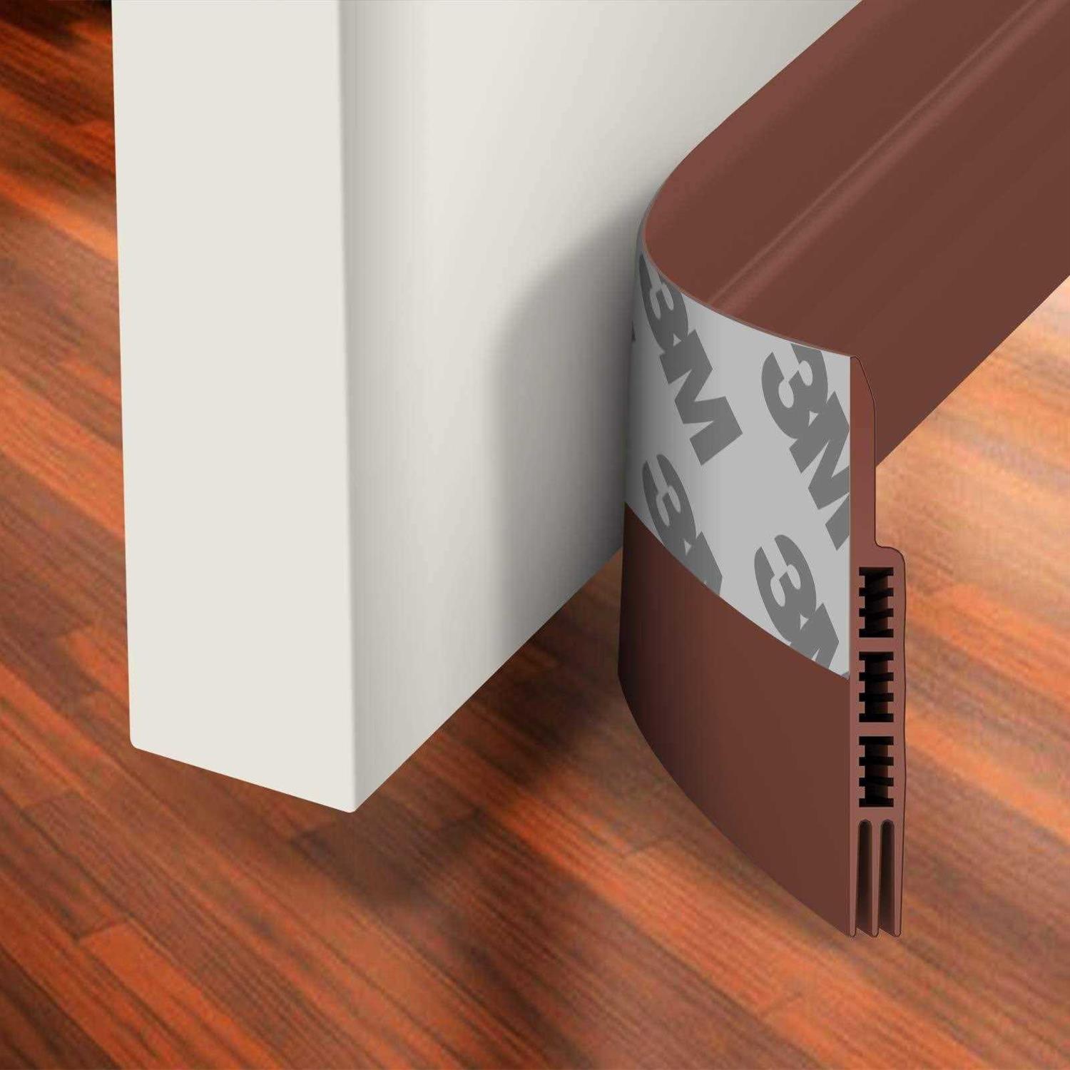 Holikme Door Draft Stopper Under Door Draft Blocker Insulator Door Sweep Weather Stripping Noise Stopper Strong Adhesive 39 Length - Zenithce