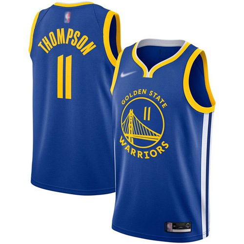 Warriors #11 Klay Thompson Blue Swingman Icon Edition 2019-2020 Jersey - Zenithce