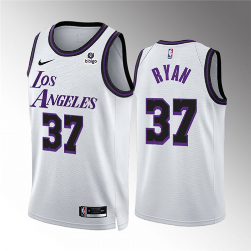 Los Angeles Lakers #37 Matt Ryan White City Edition Stitched Jersey - Zenithce