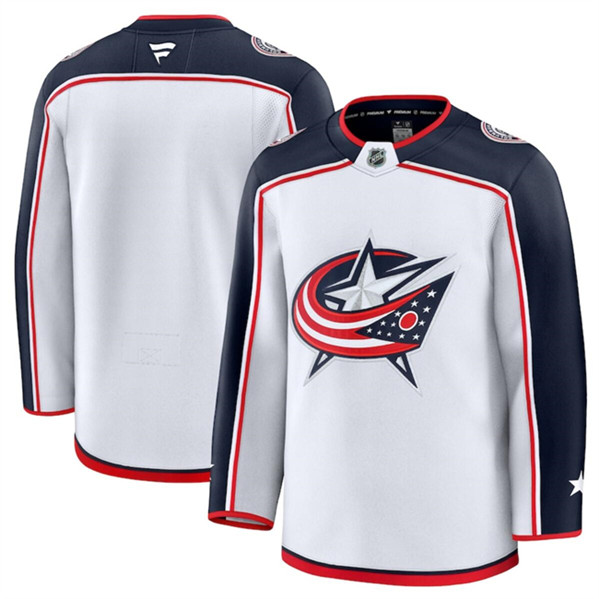 Columbus Blue Jackets Blank White 2024-25 Away Stitched Jersey - Zenithce