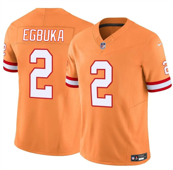 Tampa Bay Buccaneers #2 Emeka Egbuka Orange 2025 Draft F.U.S.E. Throwback Limited Football Stitched Jersey - Zenithce