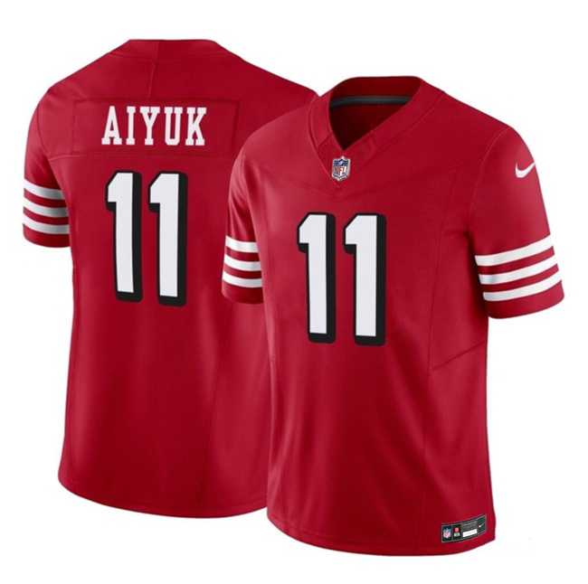 San Francisco 49ers #11 Brandon Aiyuk Red 2023 F.U.S.E. Vapor Limited Throwback Stitched Jersey - Zenithce