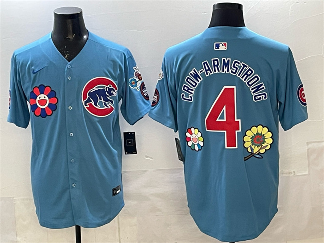 Chicago Cubs #4 Pete Crow-Armstrong Blue 2025 Tokyo Series 2nd Alternate Limited Stitched Jersey - Zenithce