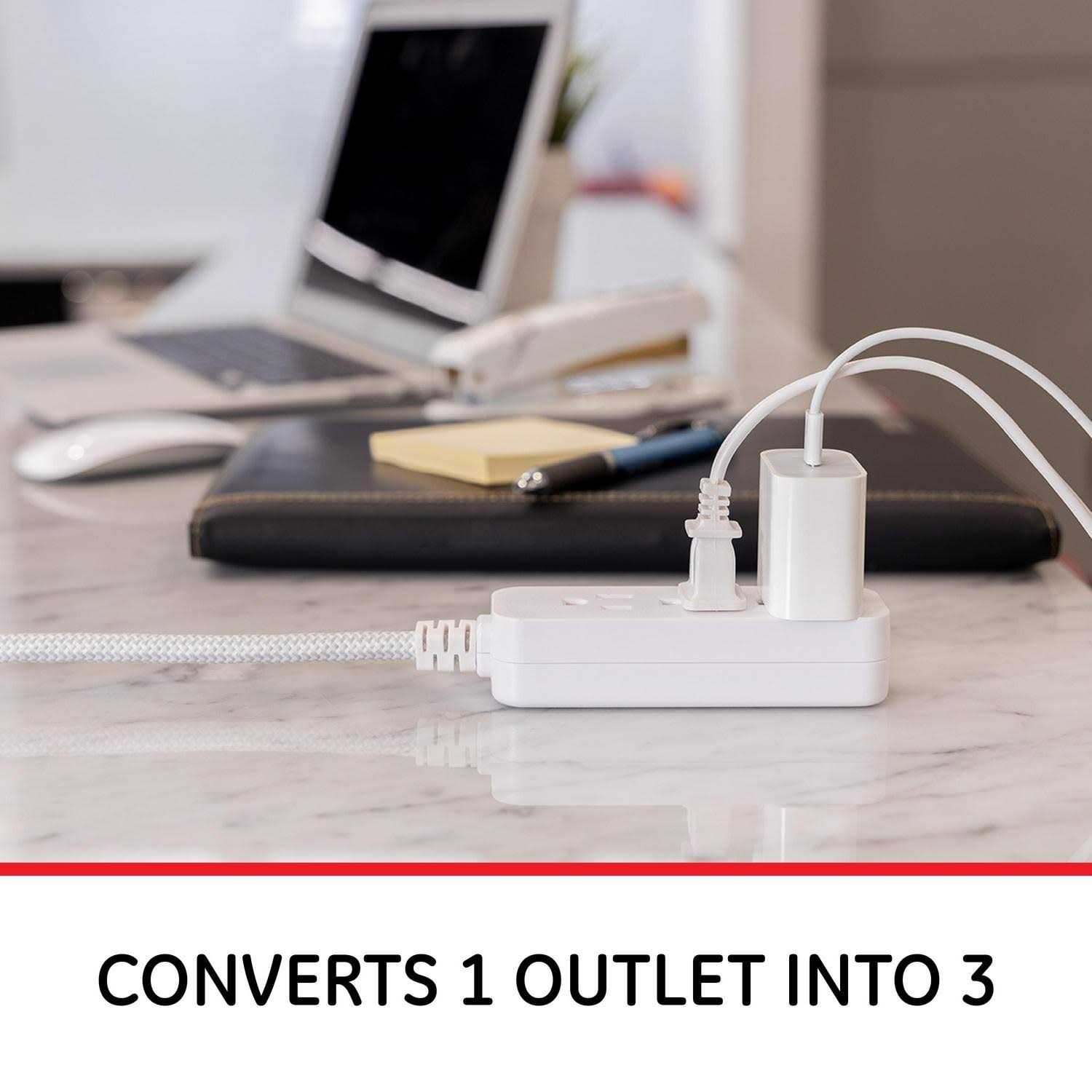 General Electric 3-Outlet Grounded Extension Cord Braided - Zenithce
