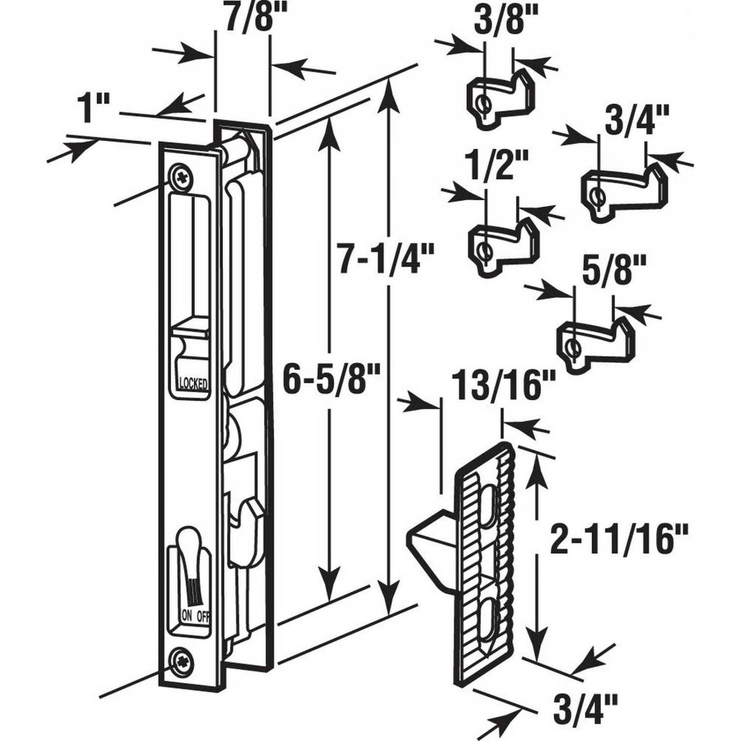 Prime-Line Sliding Diecast Door Cylinder Lock Wafer Type - Zenithce