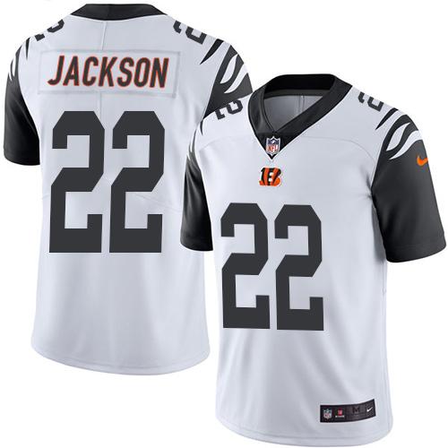 Bengals #22 William Jackson White Stitched Limited Rush Nike Jersey - Zenithce