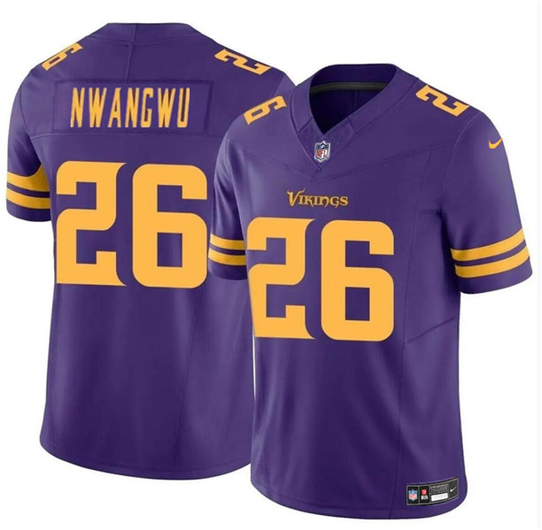 Minnesota Vikings #26 Kene Nwangwu Purple 2023 F.U.S.E. Color Rush Untouchable Limited Stitched Jersey - Zenithce
