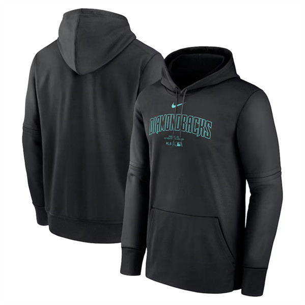 Arizona Diamondbacks Black Collection Practice Performance Pullover Hoodie - Zenithce