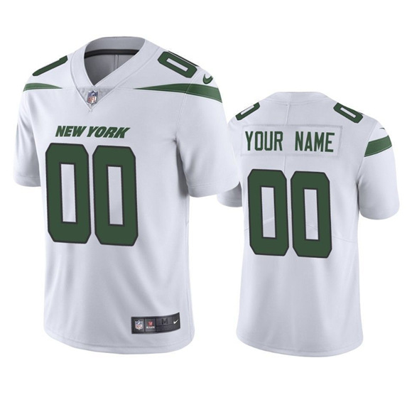 New York Jets Customized Custom White Vapor Untouchable Limited Stitched Jersey - Zenithce