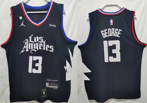 Los Angeles Clippers #13 Paul George Black Stitched Jersey - Zenithce