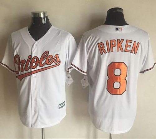 Orioles #8 Cal Ripken White New Cool Base Stitched Jersey - Zenithce